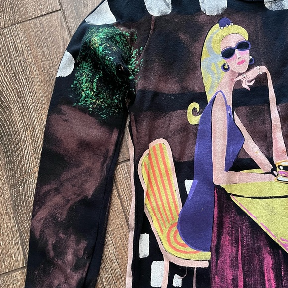 Vintage KOLORWAY hand painted long sleeve top - Picture 8 of 12